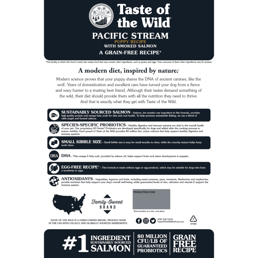 Taste of the Wild Pacific Stream Puppy con Salmón Ahumado