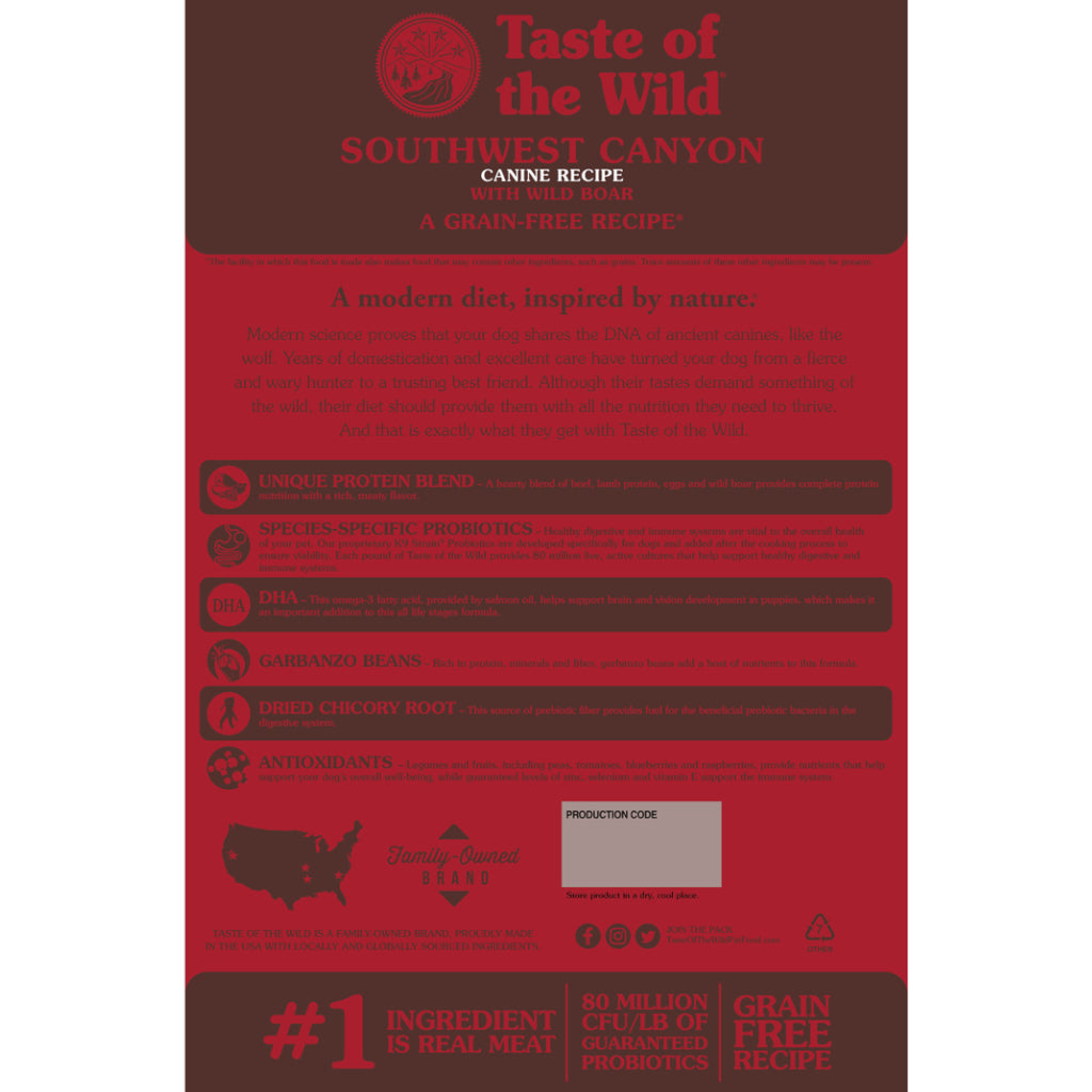 Taste of the Wild Southwest Canyon con Jabalí y Buey