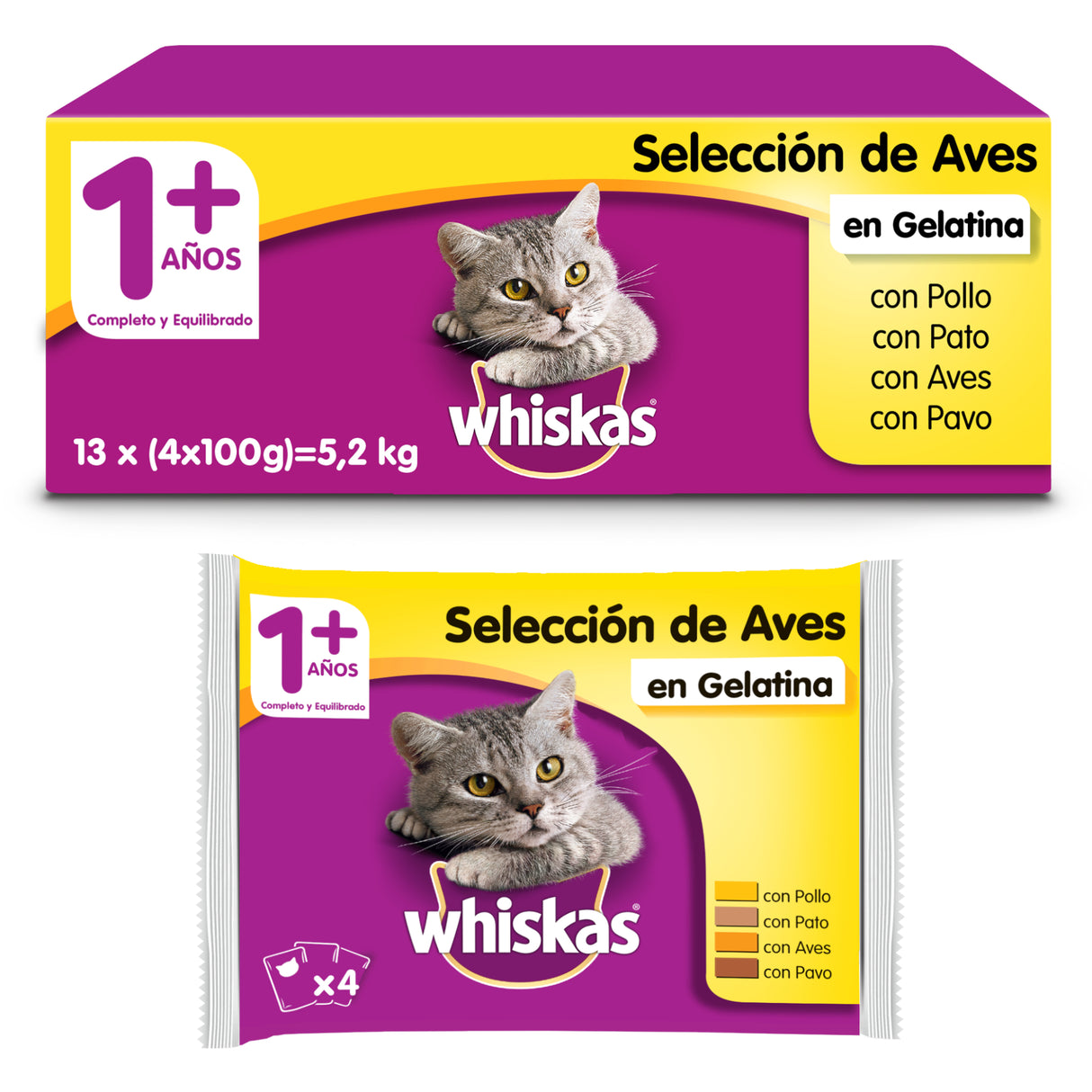 Whiskas Selección de Aves en Gelatina