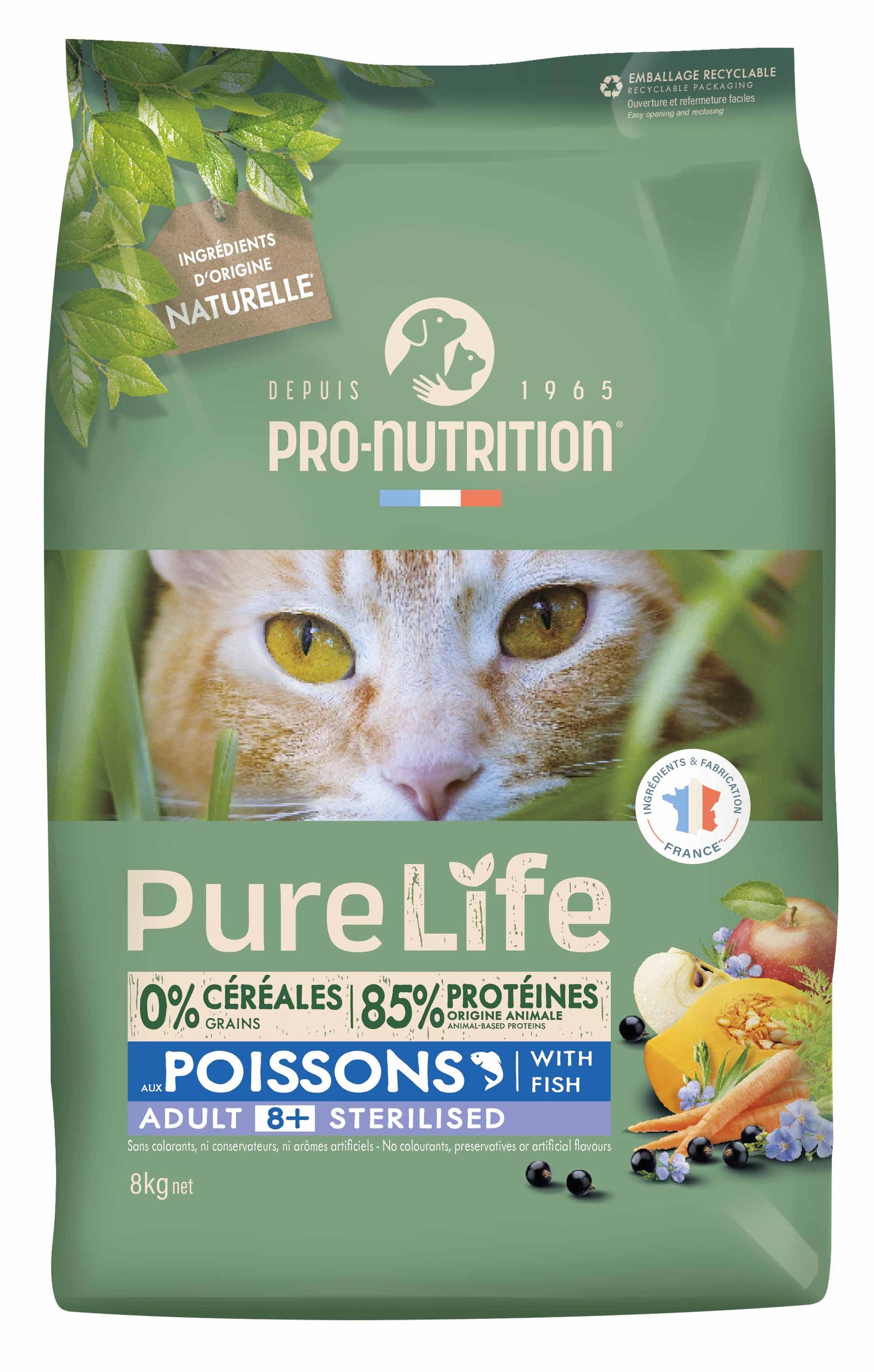 Flatazor Pure Life Gato Adulto Sterilized 8 +