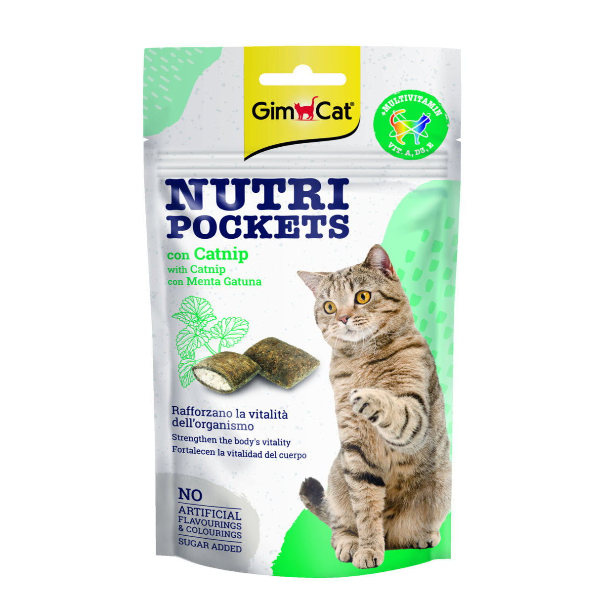GimCat Nutri Pockets Snacks para Gatos Catnip Biotina