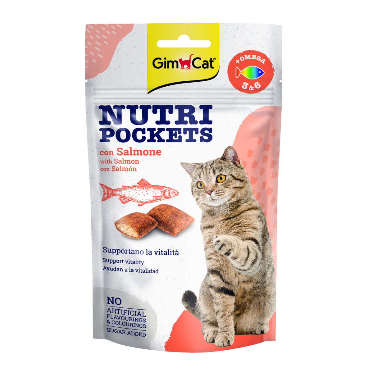 GimCat Nutri Pockets Snacks para Gatos Salmón