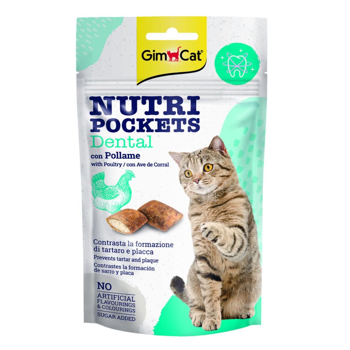 GimCat Nutri Pockets Pollo Snacks para Gatos Dental