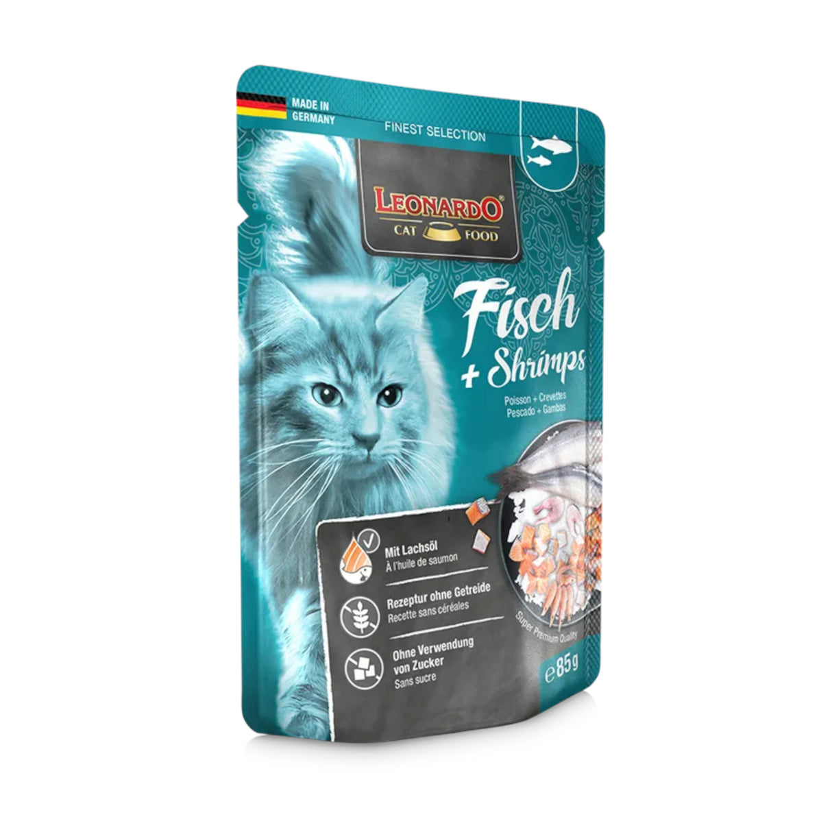 Leonardo Alimento Húmedo Pouch Gato Menu de Pescado & Gambas