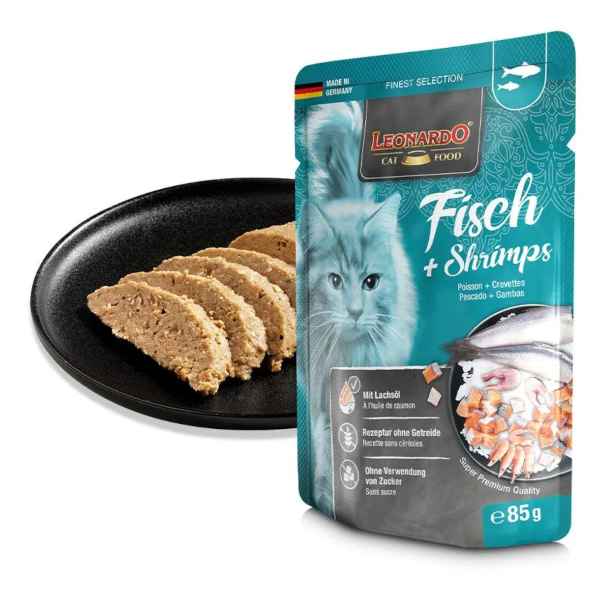 Leonardo Alimento Húmedo Pouch Gato Menu de Pescado & Gambas