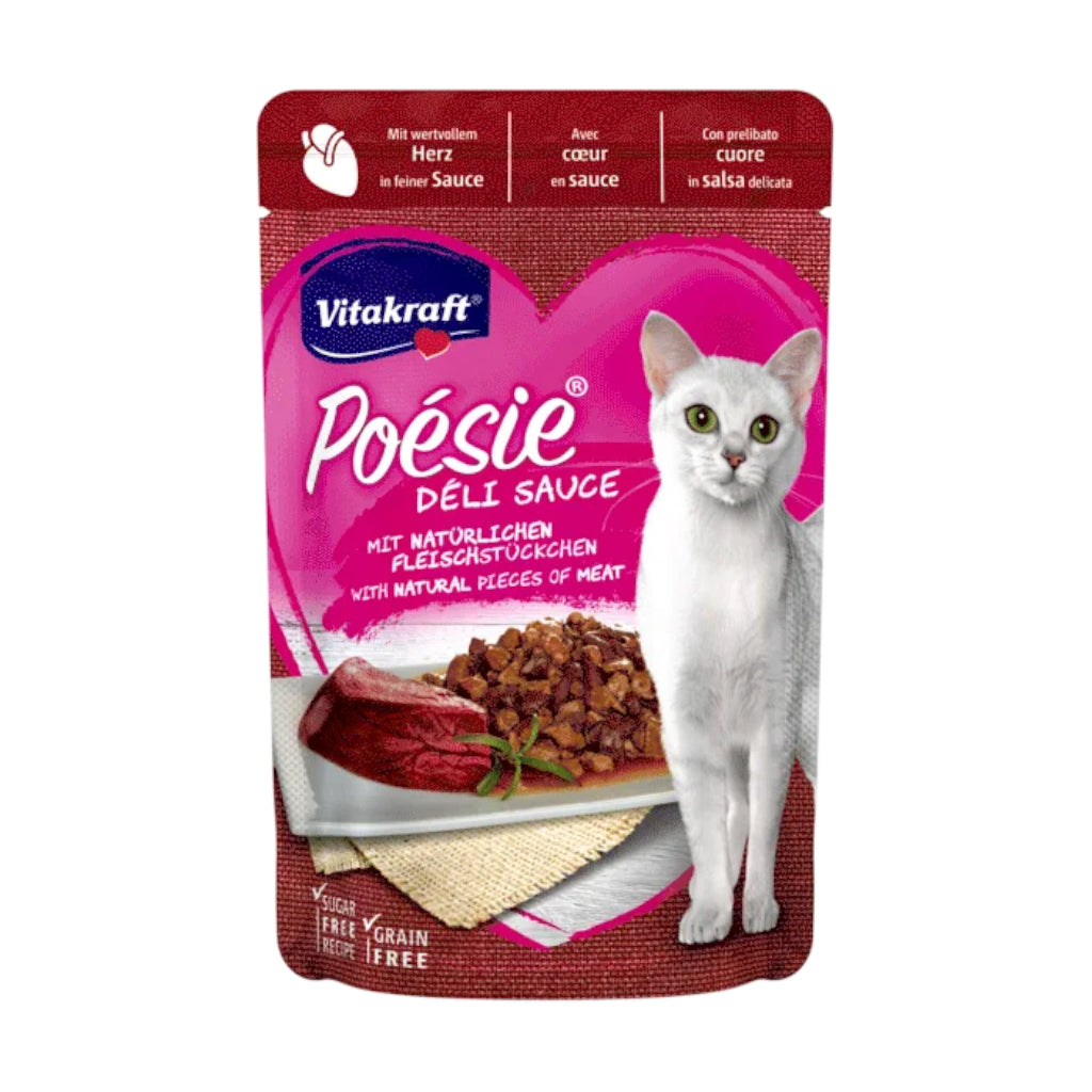 Vitakraft Poésie Déli Sauce con Trozos de Corazón Naturales 85 g