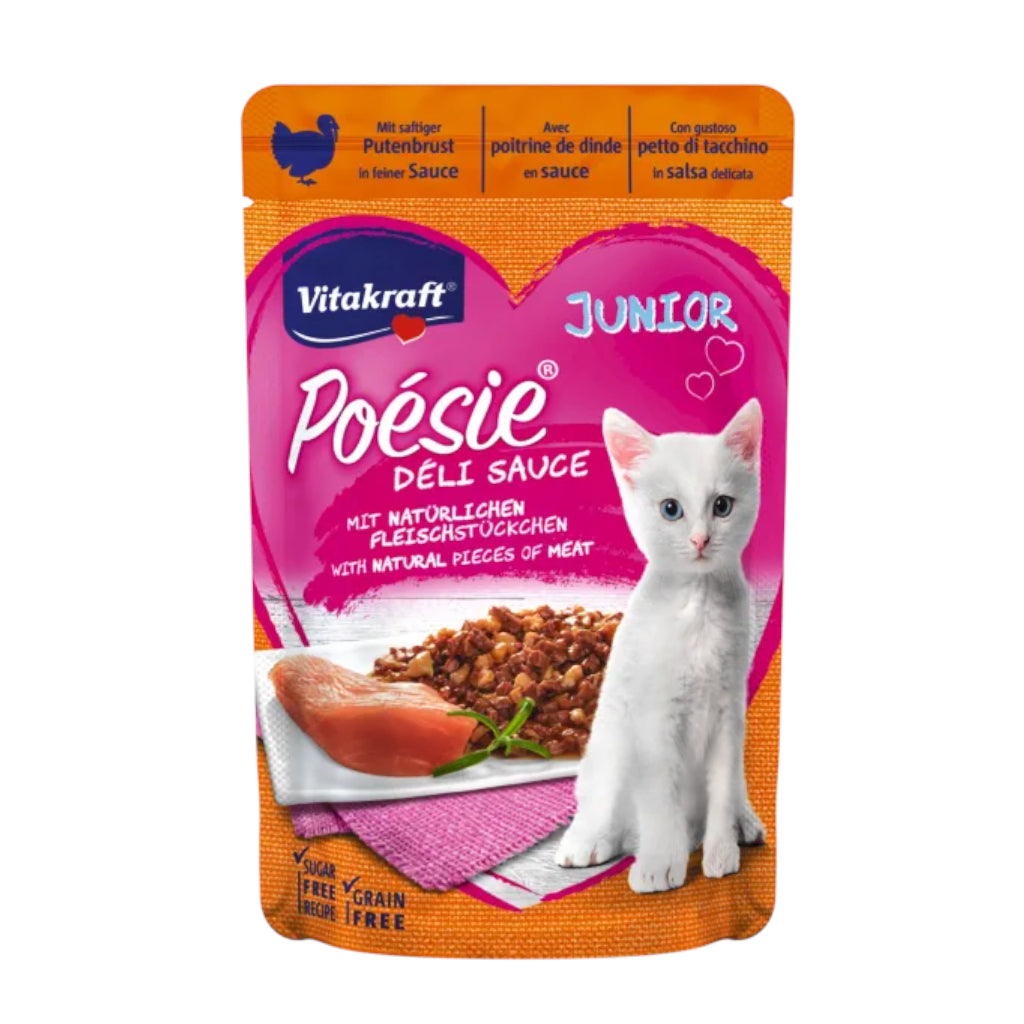 Vitakraft Poésie Déli Sauce Junior con Tierno Filete de Pollo 85 g