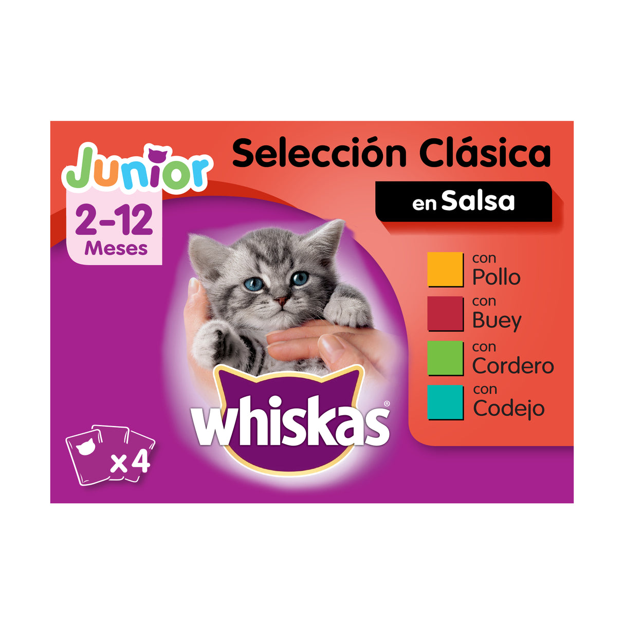 Whiskas Junior Selección Cláscios en Salsa