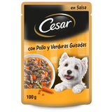 Cesar Pouch con Pollo y Verduras Guisadas