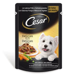 Cesar Pouch con Pollo y Verduras Guisadas