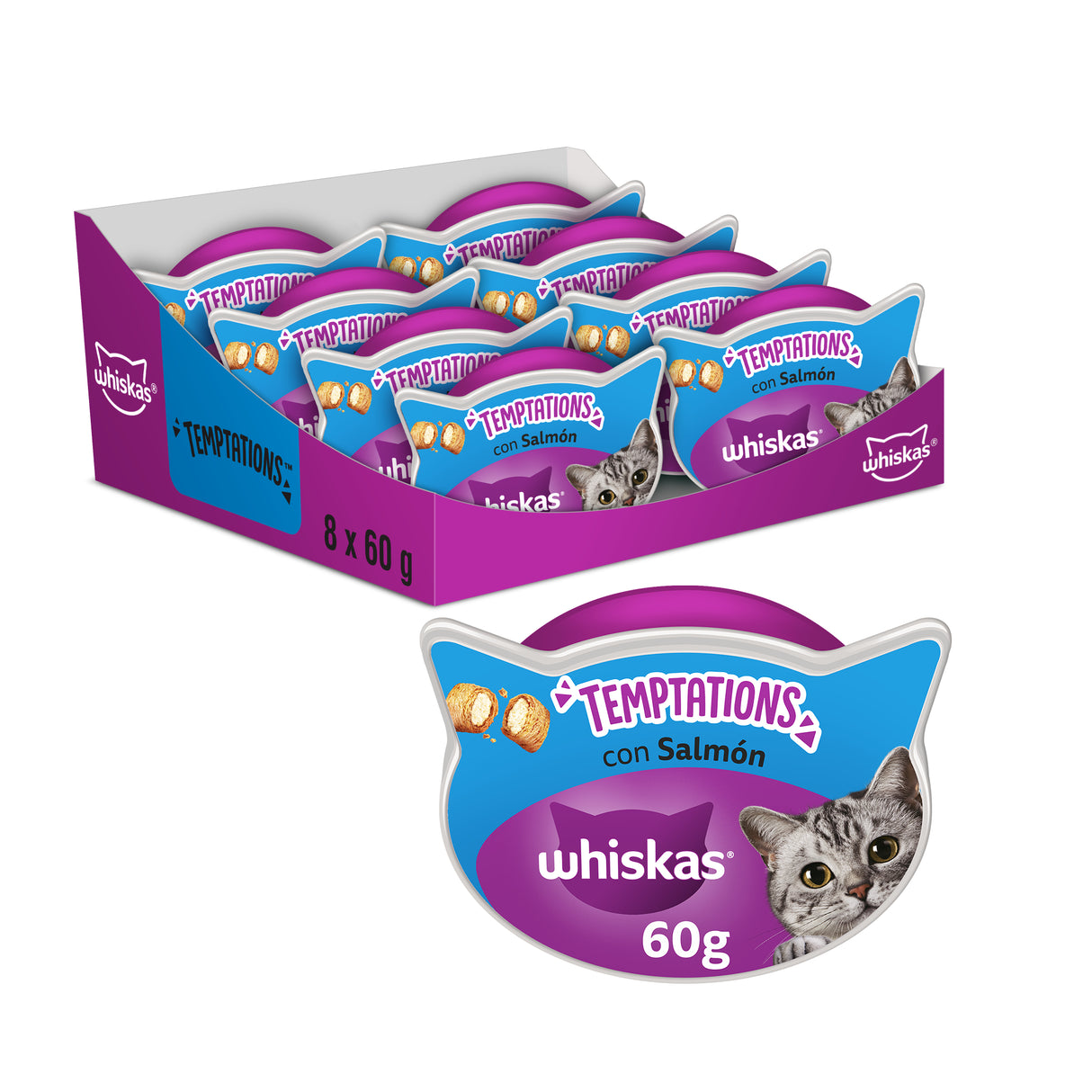 Whiskas Temptations con Salmón
