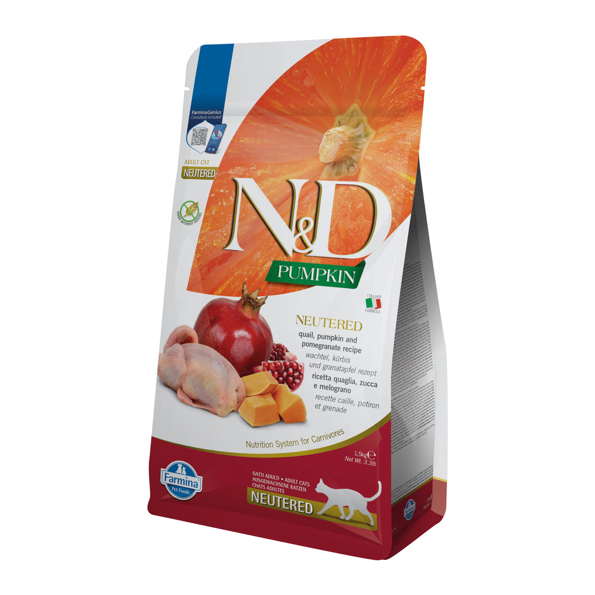Farmina N&D Cat Pumkin Codorniz & Granada Adult Neutered