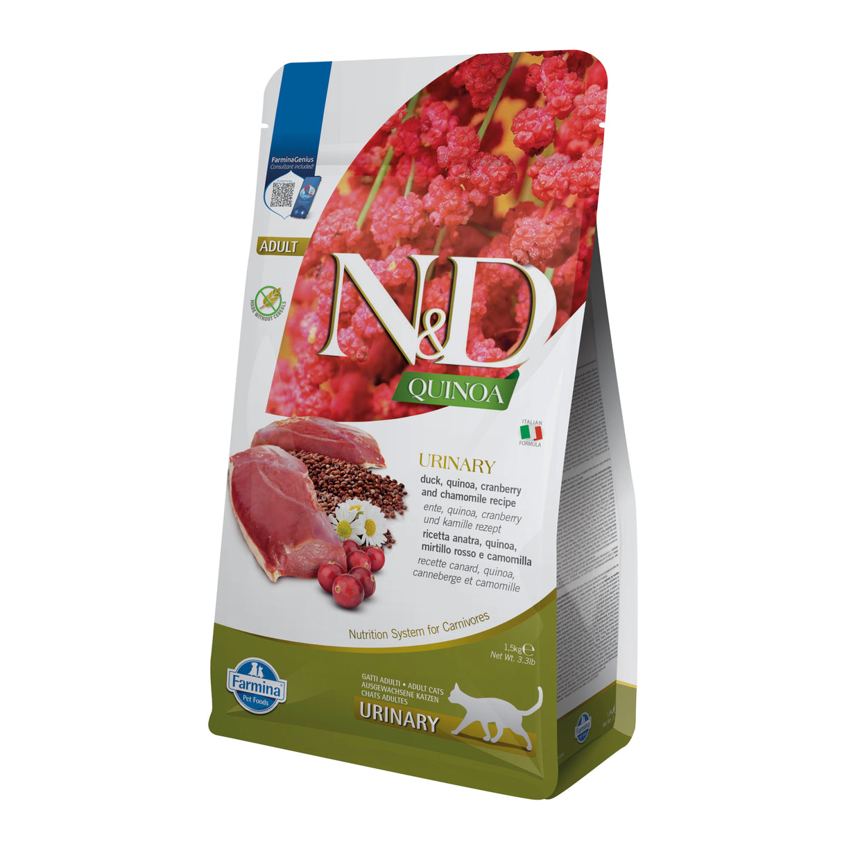 Farmina N&D Cat Quinoa Urinary Pato Arandano Adult