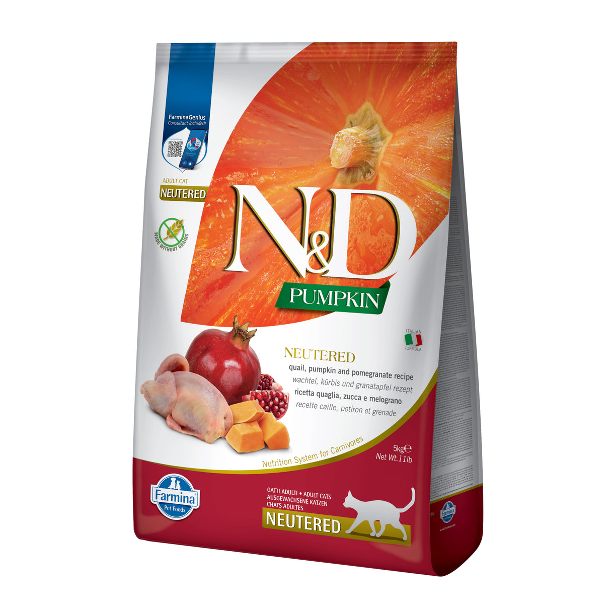 Farmina N&D Cat Pumkin Codorniz & Granada Adult Neutered