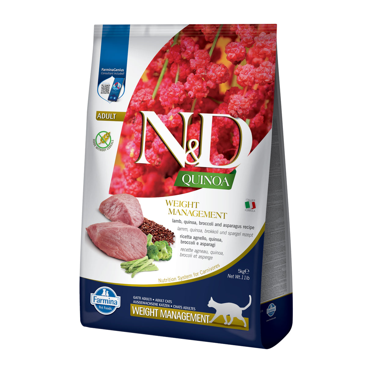Farmina N&D Cat Quinoa Weight Management Cordero Adult
