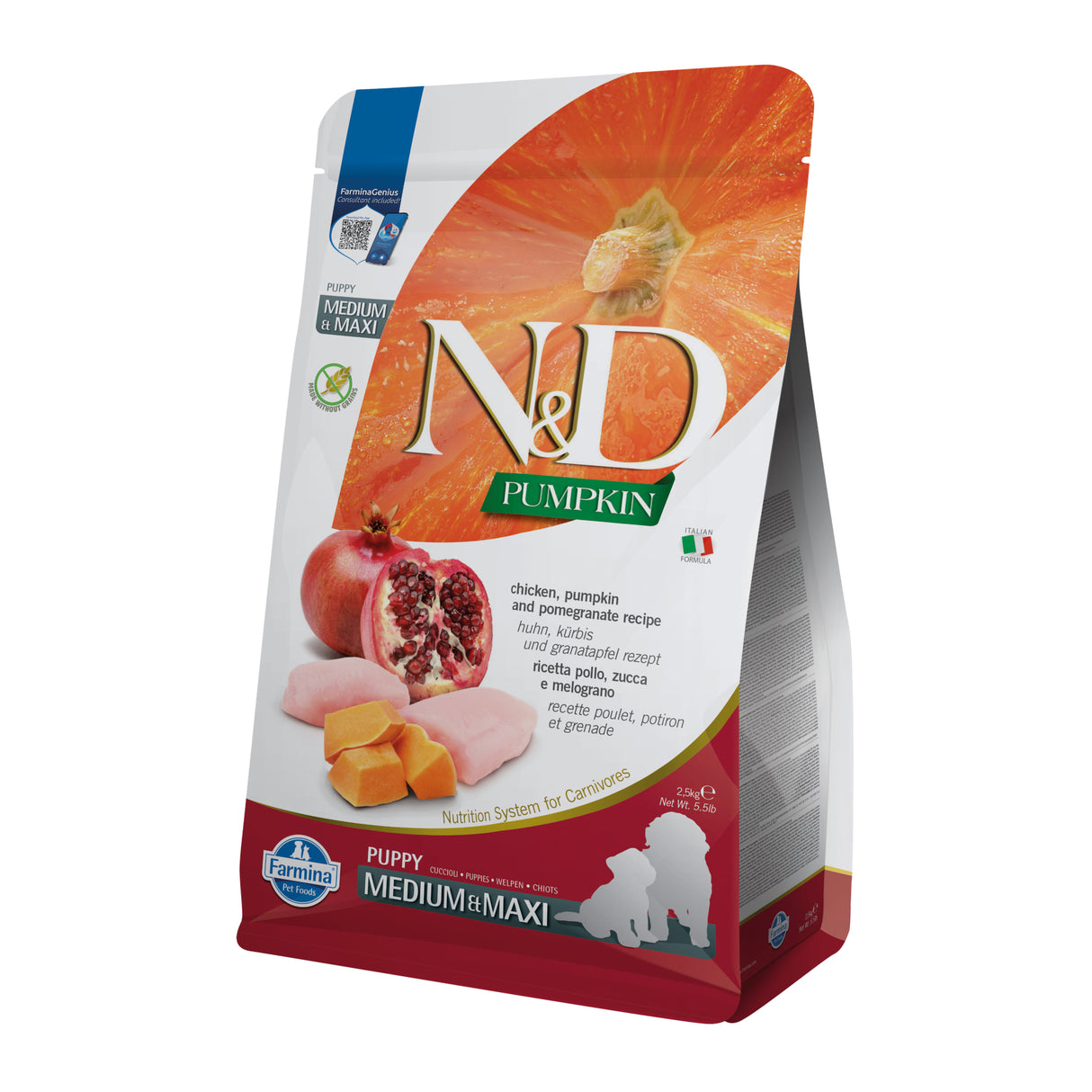 Farmina N&D Dog Pumpkin Pollo, Calabaza & Granada Puppy Medium Maxi