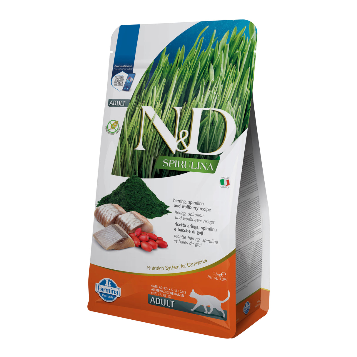 Farmina N&D Cat Spirulina Arenque Adult