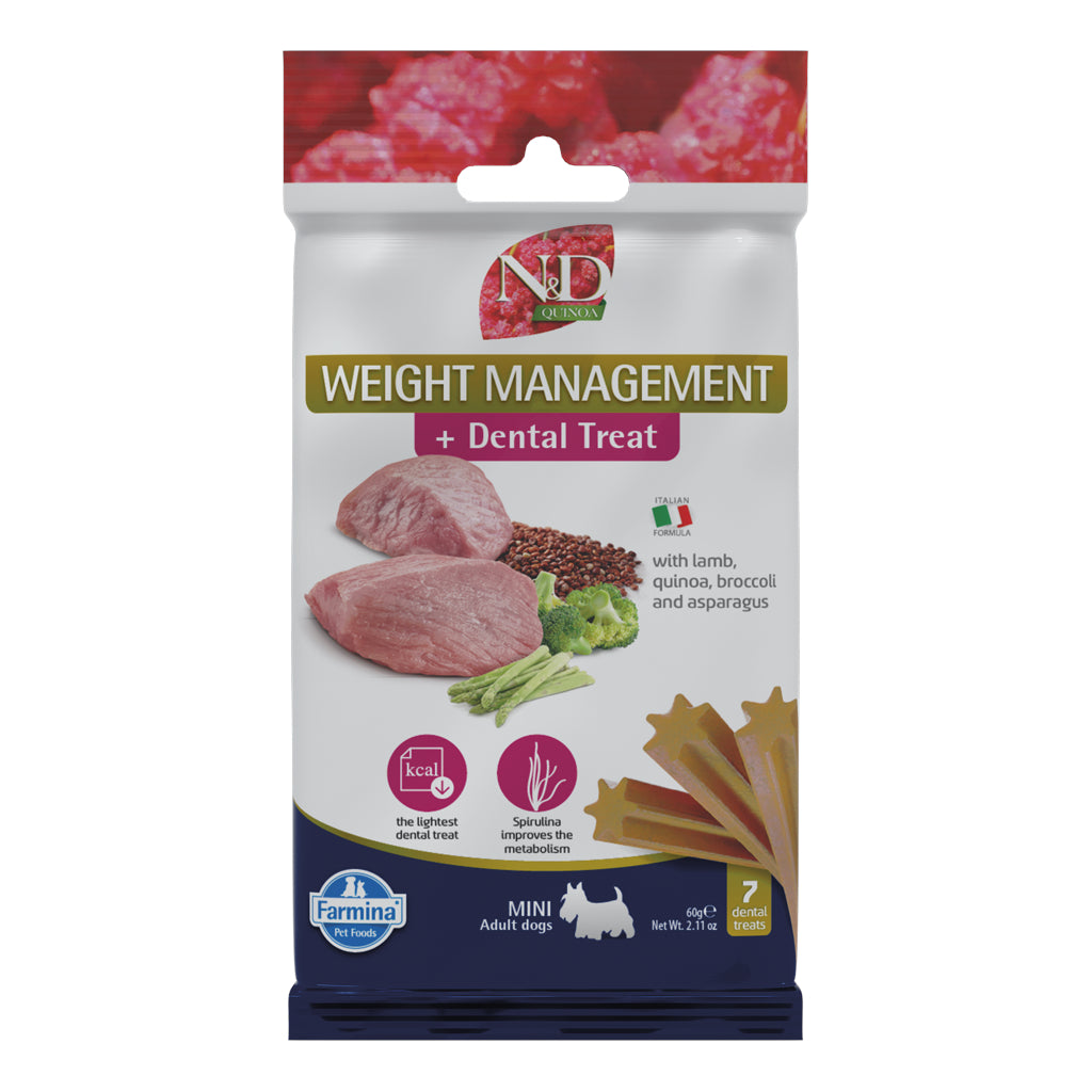 Farmina N&D Quinoa Snack Dog Weight Cordero Mini