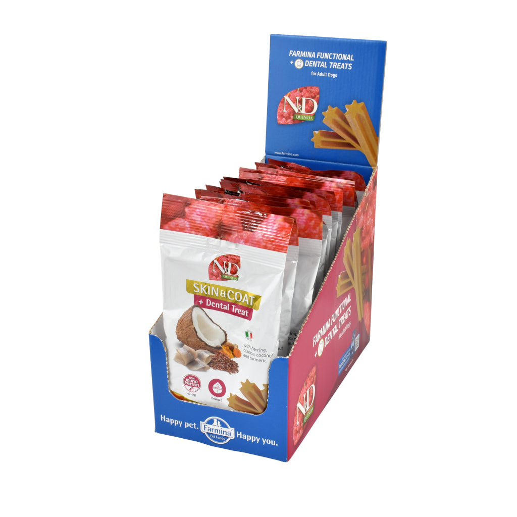 Farmina N&D Quinoa Snack Dog Skin And Coat Arenque Mini