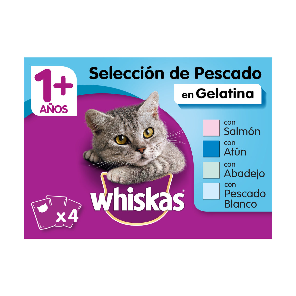 Whiskas Selección Pescado en Gelatina