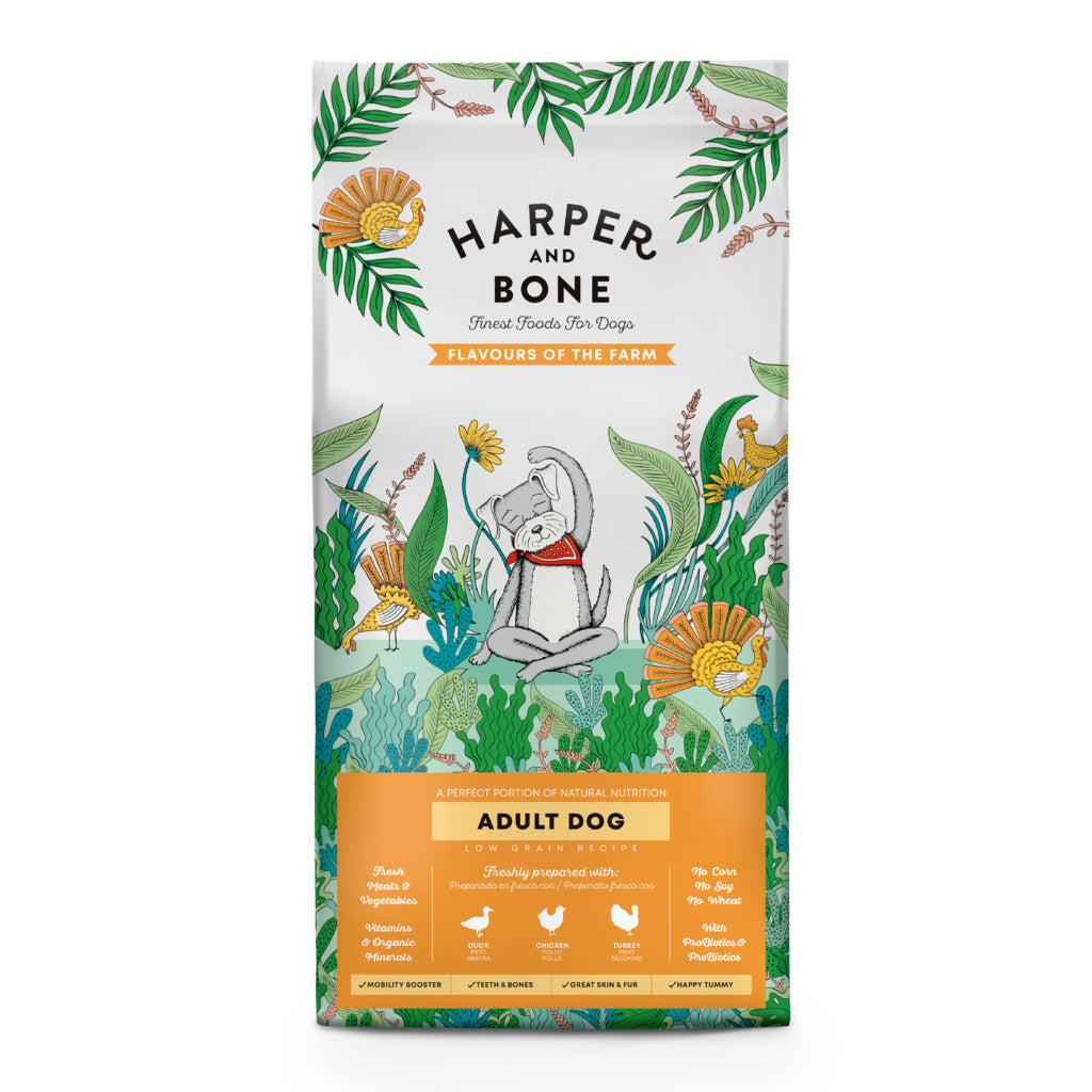 Harper & Bone Dog Adult Medium & Large Flavours Farm