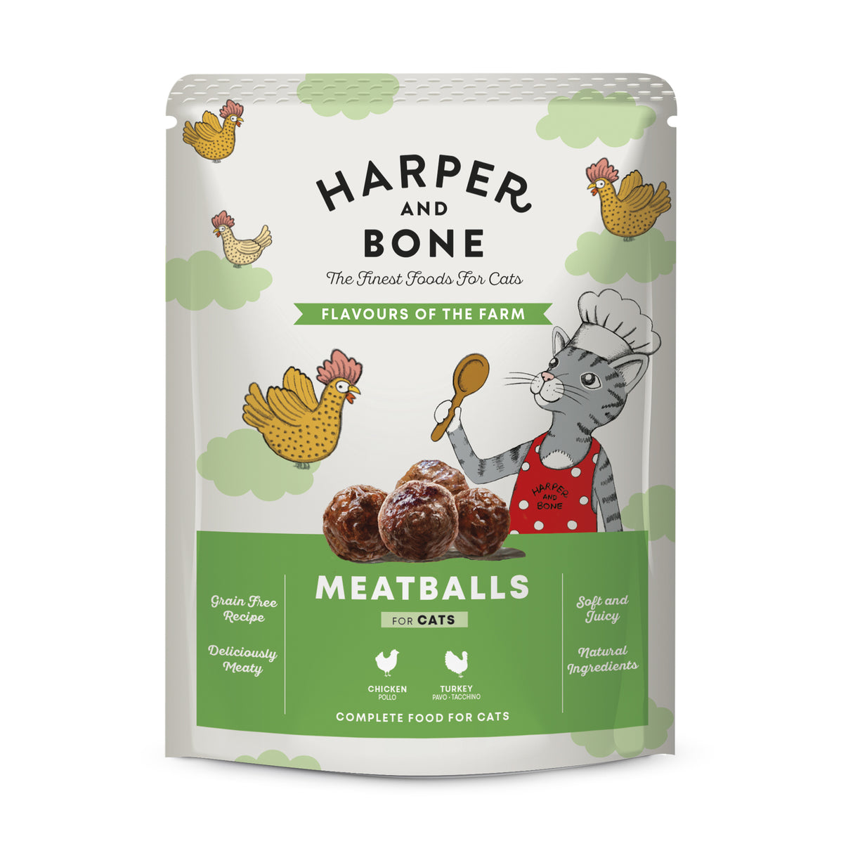 Harper & Bone Cat Pouch Adult Flavours Farm