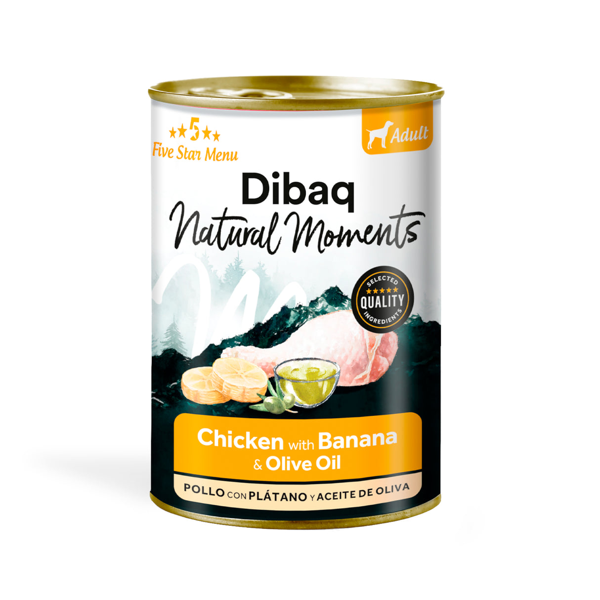 Dibaq Natural Moments Dog Adulto Pollo Con Plátano