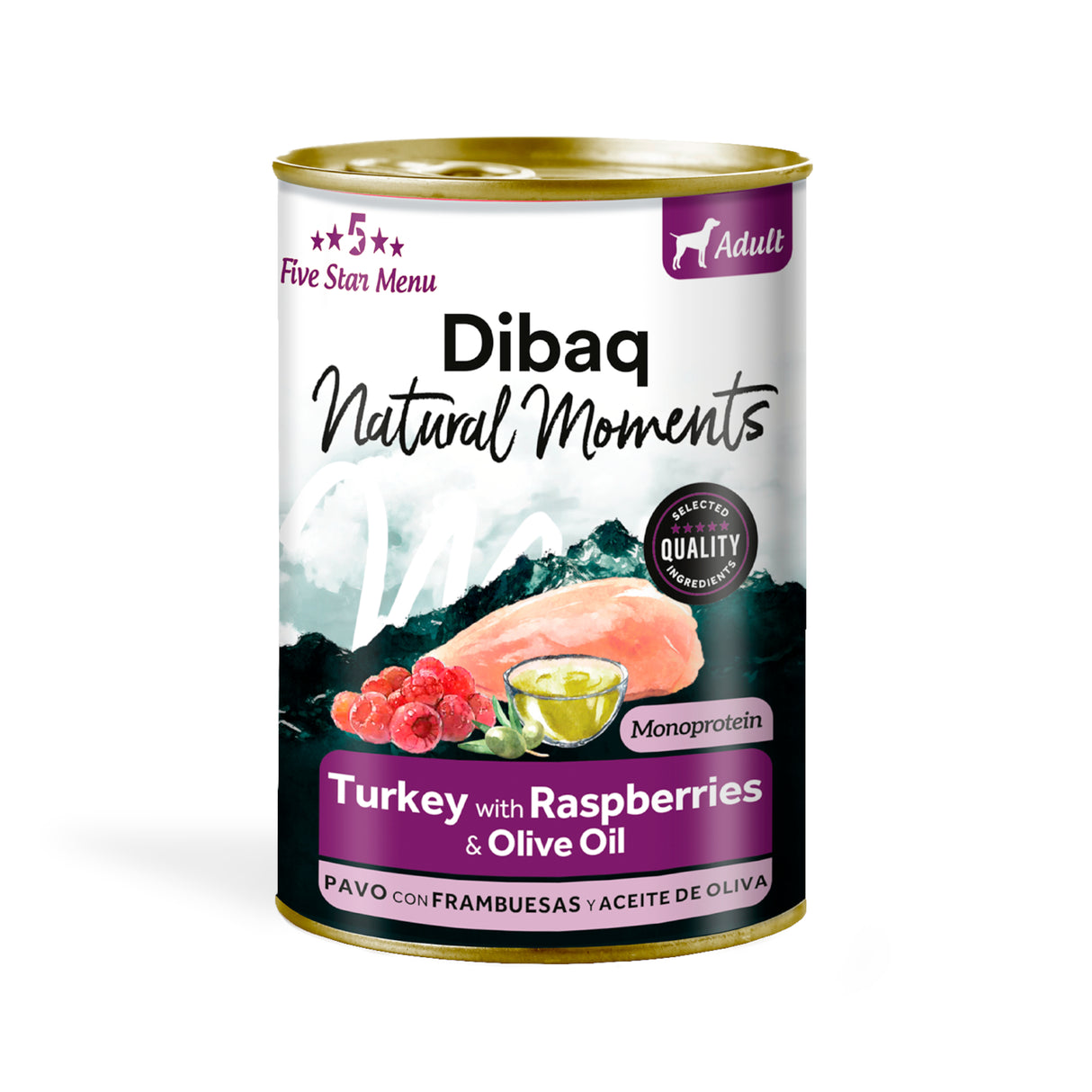Dibaq Natural Moments Dog Adulto Pavo Con Frambuesas