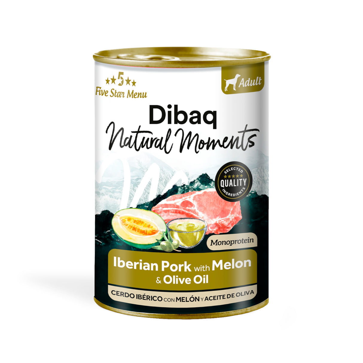 Dibaq Natural Moments Dog Adulto Cerdo Ibérico Con Melón
