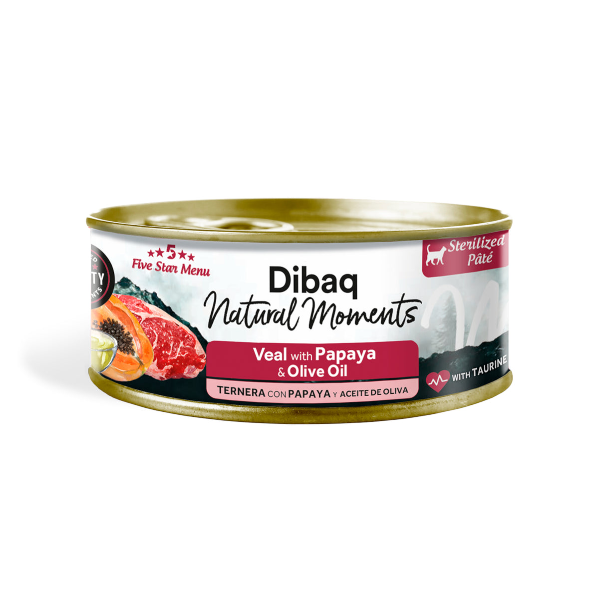 Dibaq Natural Moments Cat Sterilized Ternera Con Papaya
