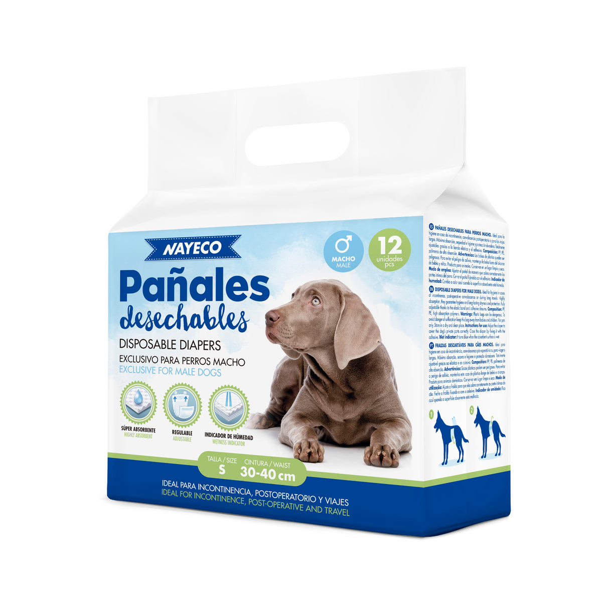 Nayeco Pañales para Perros Machos