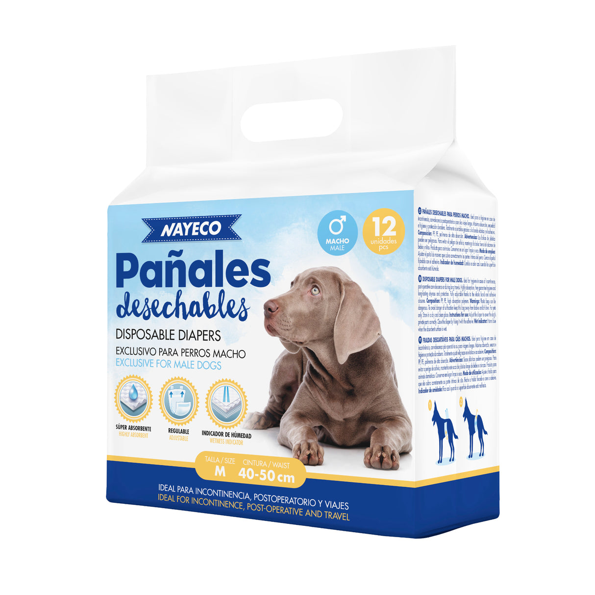Nayeco Pañales para Perros Machos