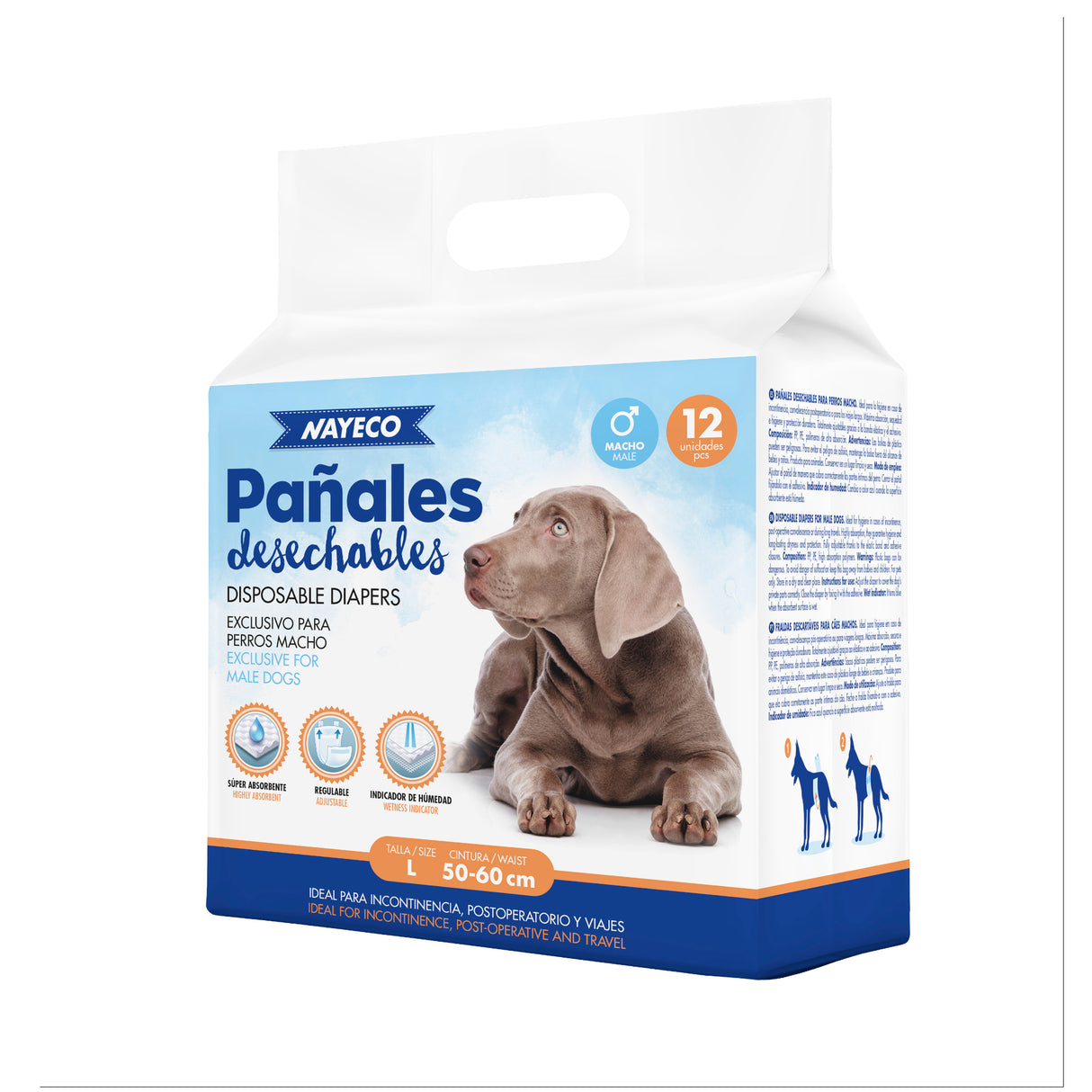 Nayeco Pañales para Perros Machos