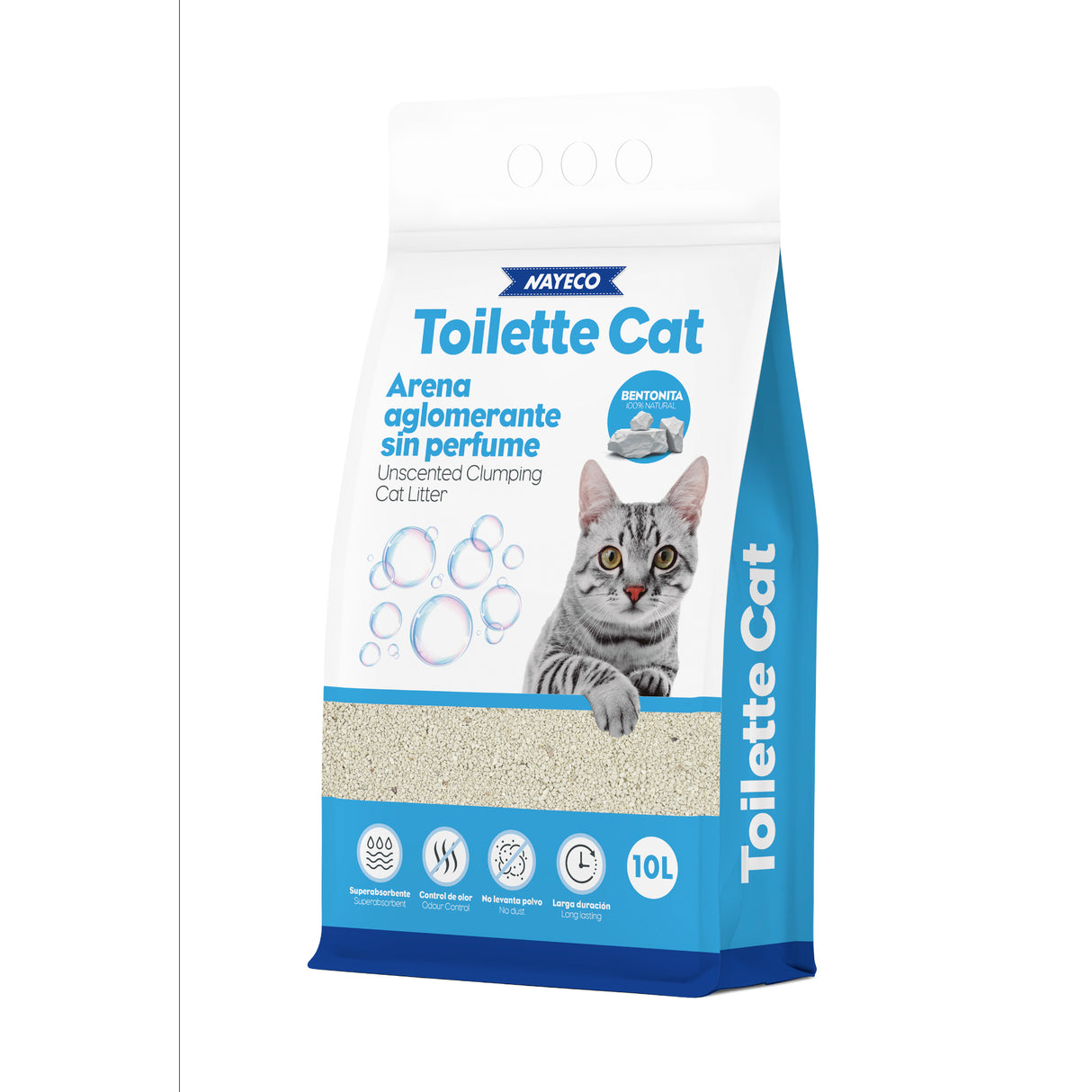 Nayeco Toilette Arena Aglomerante De Bentonita Sin Perfume