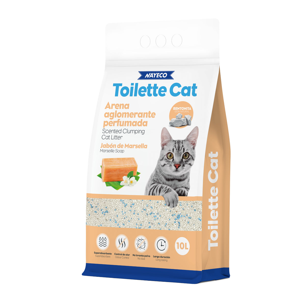 Nayeco Toilette Arena Aglomerante De Bentonita Con Aroma A Marsella