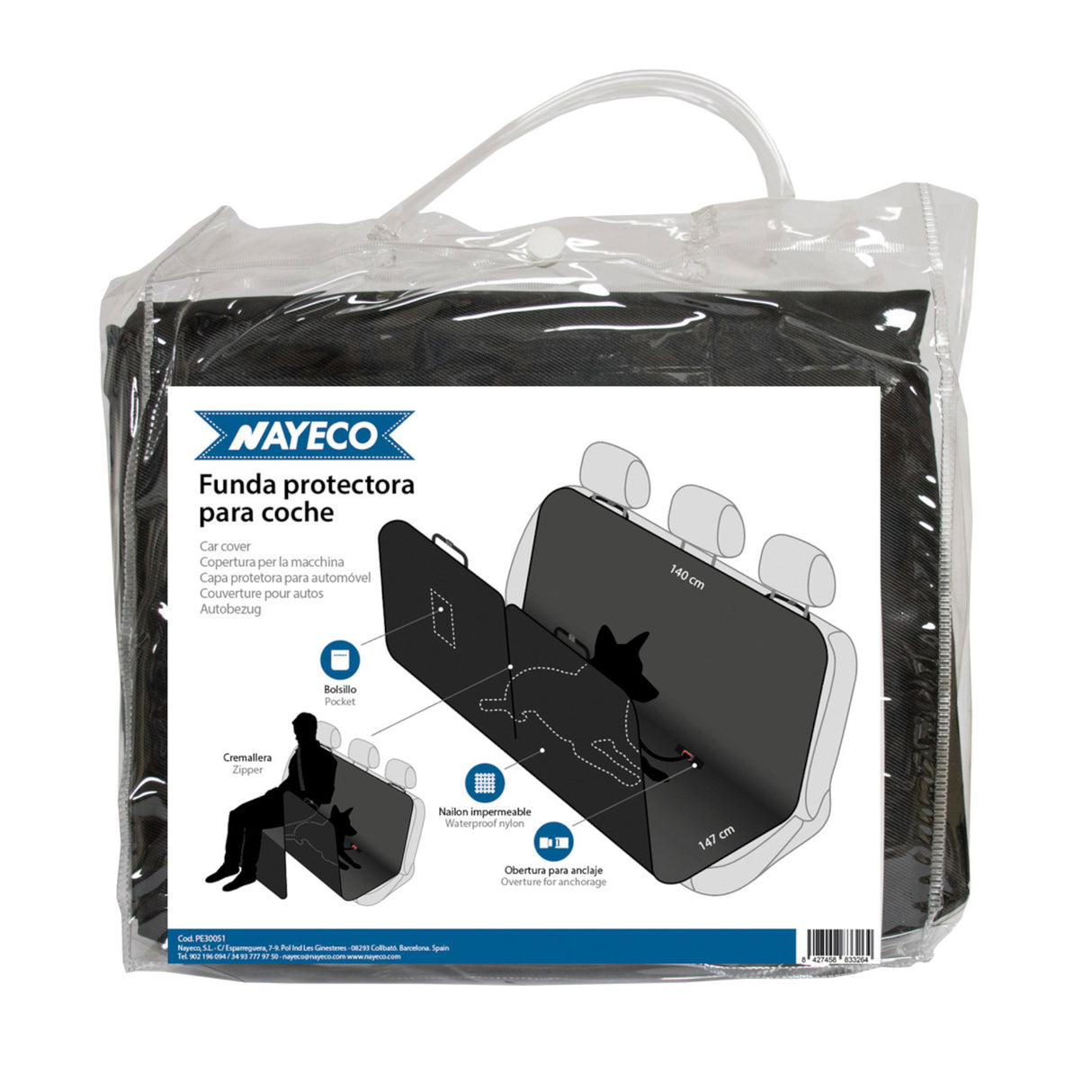 Nayeco Funda Protectora Para Asientos De Coche 140x147 cm