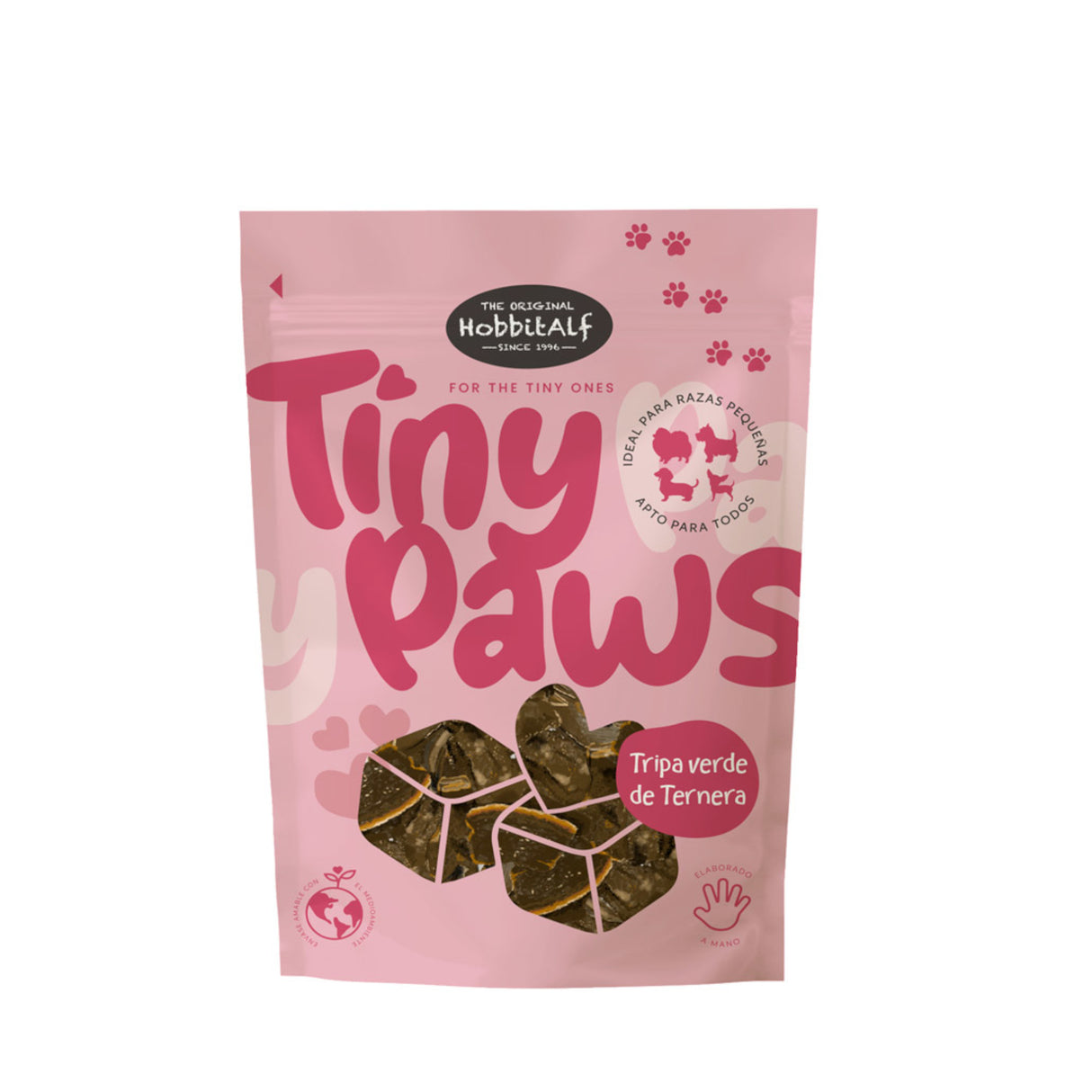 HobbitAlf Tiny Paws Tiras De Tripa Verde De Ternera