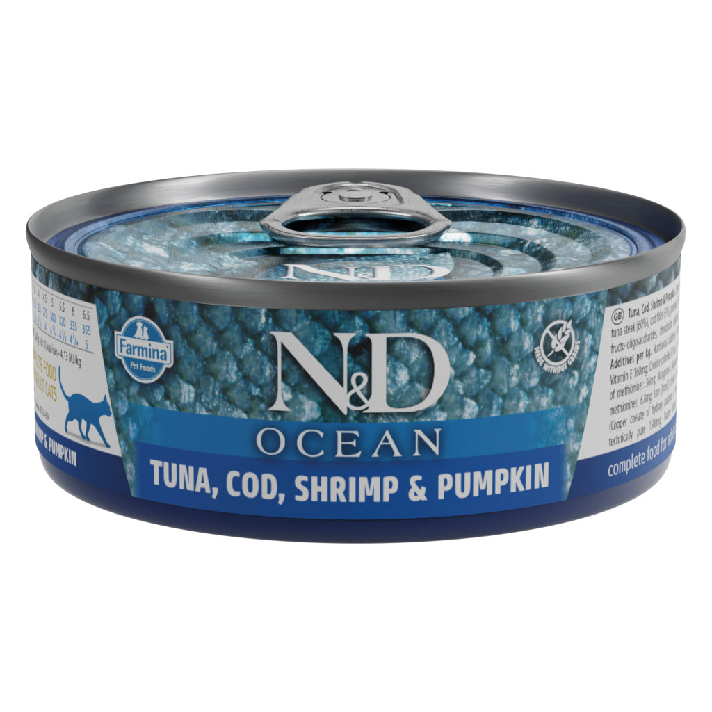 Farmina N&D Cat Ocean Tuna, Camaron, Bacalao & Calabaza