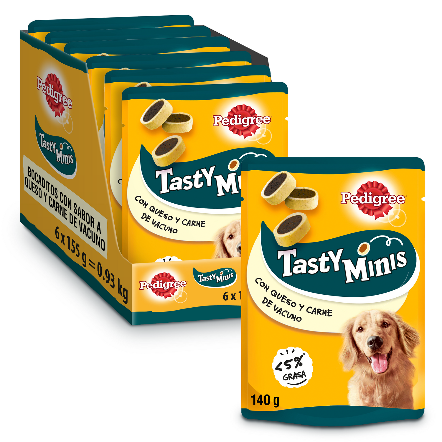 Pedigree Tasty Mini Snacks Queso y Buey