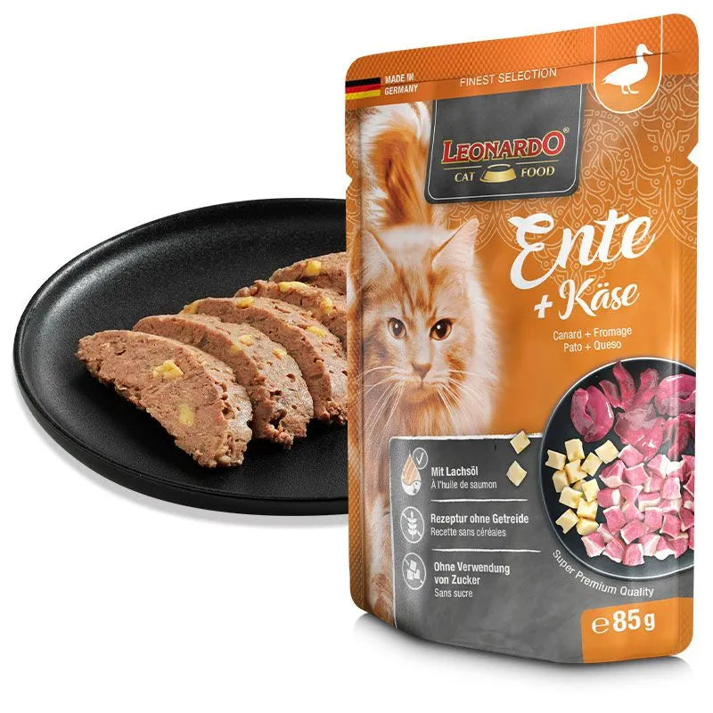 Leonardo Alimento Húmedo Pouch Gato Menu de Pato & Queso