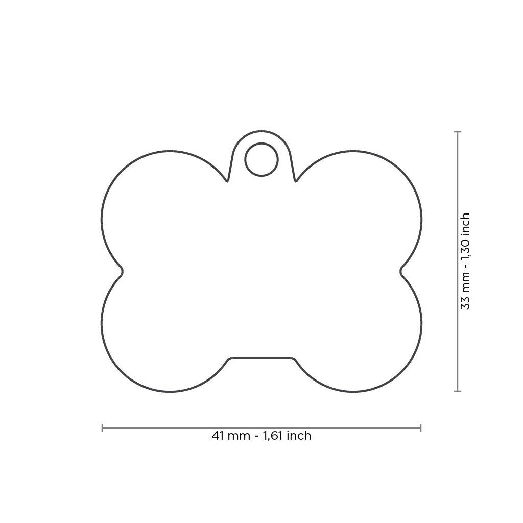 MyFamily Placa Hushtag Hueso Grande en Latón Cromado con Goma Negra