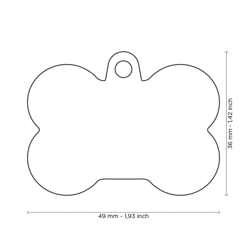 MyFamily Placa Hushtag Hueso XL Negro en Aluminio con Goma Naranja