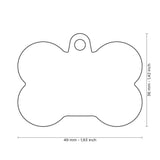 MyFamily Placa Hushtag Hueso XL Negro en Aluminio con Goma Roja